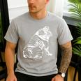 English Bulldog Dog Hund Gift Men's Casual T-Shirt Sport Grey