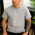 French Bulldog For Lover Happy Fathers Day Frenchie Dad Men's Casual T-Shirt Sport Grey
