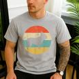 French Bulldog Retro Dog Men's Casual T-Shirt Sport Grey
