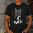 The Dogfather French Bulldog Dad Frenchie Papa T-Shirt Men's Casual T-Shirt Dark Grey