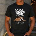 English Bulldog Apparel Bulldog Mom Life Is Ruff Men's Casual T-Shirt Dark Grey