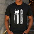 French Bulldog American Flag Frenchie Dog Men's Casual T-Shirt Dark Grey