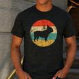 French Bulldog Retro Dog Men's Casual T-Shirt Dark Grey