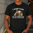 Frenchie Better Life French Bulldog Dog Lover Men's Casual T-Shirt Dark Grey