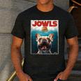 Tan Frenchie Jowls Fawn French Bulldog Mom Top Dad Men's Casual T-Shirt Dark Grey