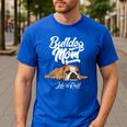 English Bulldog Apparel Bulldog Mom Life Is Ruff Men's Casual T-Shirt Royal Blue