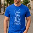 French Bulldog For Lover Happy Fathers Day Frenchie Dad Men's Casual T-Shirt Royal Blue