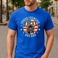 For French Bulldog Lovers Men Proud Frenchie Dog Dad Men's Casual T-Shirt Royal Blue