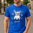 French Bulldog Mama Frenchie Dog Mom Men's Casual T-Shirt Royal Blue