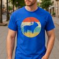 French Bulldog Retro Dog Men's Casual T-Shirt Royal Blue