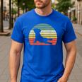 French Bulldog Yoga Frenchie Men's Casual T-Shirt Royal Blue