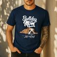English Bulldog Apparel Bulldog Mom Life Is Ruff Men's Casual T-Shirt Navy