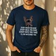 Every Snack You Make French Bulldog Mom And Frenchie Dad Men's Casual T-Shirt Navy