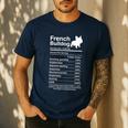 French Bulldog Facts Nutrition Frenchie Lover Men's Casual T-Shirt Navy