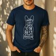 French Bulldog For Lover Happy Fathers Day Frenchie Dad Men's Casual T-Shirt Navy