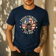 For French Bulldog Lovers Men Proud Frenchie Dog Dad Men's Casual T-Shirt Navy