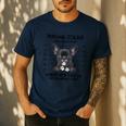 Personal Stalker French Bulldog Men's Casual T-Shirt Navy