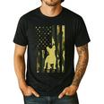 Camo US Flag French Bulldog Frenchie Patriot Dog Lover Men's Casual T-Shirt Black