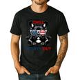 Chill The Fourth Out 4th Of July Cute French Bulldog Men's Casual T-Shirt Black