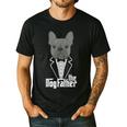 The Dogfather French Bulldog Dad Frenchie Papa T-Shirt Men's Casual T-Shirt Black