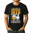 Drink Beer & Hang With My Frenchie French Bulldog Dad Men's Casual T-Shirt Black