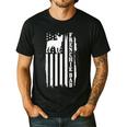French Bulldog American Flag Frenchie Dog Men's Casual T-Shirt Black