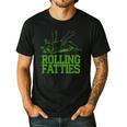 French Bulldog Rolling Fatties Dog Lover Puppy Owner Men's Casual T-Shirt Black