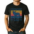 Vintage Frenchie Dad French Bulldog Men's Casual T-Shirt Black