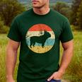 French Bulldog Retro Dog Men's Casual T-Shirt Forest