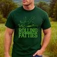 French Bulldog Rolling Fatties Dog Lover Puppy Owner Men's Casual T-Shirt Forest