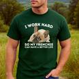Frenchie Better Life French Bulldog Dog Lover Men's Casual T-Shirt Forest