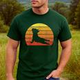 Retro Vintage French Bulldog Shirt Yoga French Bulldog Men's Casual T-Shirt Forest