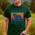 Vintage Frenchie Dad French Bulldog Men's Casual T-Shirt Forest