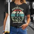 1960年7月27日 65歳の誕生日 65歳 2025年 誕生日 Tシャツ 彼女への贈り物