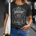 1973年1月に誕生した51歳の誕生日レジェンド Tシャツ 彼女への贈り物