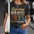 1975年5月生まれ 50年 ヴィンテージ 誕生日プレゼント Tシャツ 彼女への贈り物