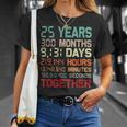 25 Años Juntos Pareja 25 Aniversario De Boda Camiseta unisex Regalos para ella