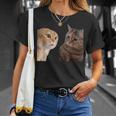 2匹の猫がミームを話す Tシャツ 彼女への贈り物