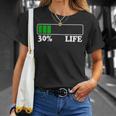 30 Life 30歳の誕生日 30年目の人生 ローディングバー 30パーセント Tシャツ 彼女への贈り物