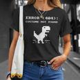 404 エラーコスチューム Not Found シャツ 面白い ハロウィン インターネット Tシャツ 彼女への贈り物