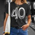 40歳の誕生日バルーン装飾バルーン40年目 Tシャツ 彼女への贈り物