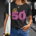 50歳の誕生日 王冠 50歳の誕生日 Tシャツ 彼女への贈り物
