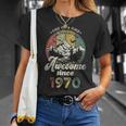 55歳の誕生日 1970年創業のレトロな山々 Tシャツ 彼女への贈り物