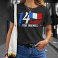 7月14日 全国共和党 フランス トリコロール Tシャツ 彼女への贈り物
