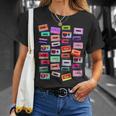 80年代カセットテープミュージックdj Tシャツ 彼女への贈り物