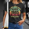 Abril 1985 40 Años Hombre Cumpleaños Regalo Abril 1985 Camiseta unisex Regalos para ella