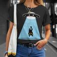 Alien Cat Abduction Ufo Cat Alien Abduction Tシャツ 彼女への贈り物