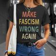Antifascismo Haz Que El Fascismouelva A Equivocarse In Mangas Camiseta unisex Regalos para ella