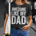 Awesome Like My Dad シャツ キッズ 息子 娘 父の日 Tシャツ 彼女への贈り物