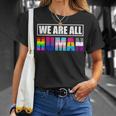 Bandera Arcoíris Todosomos Humanos Lgbt Orgullo Gay Camiseta unisex Regalos para ella
